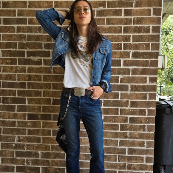 Unisex- Stone Washed Denim Jacket - Picture 5 of 5